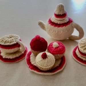 Beautiful Hand Knitted Tea Party set - Children's Play Set